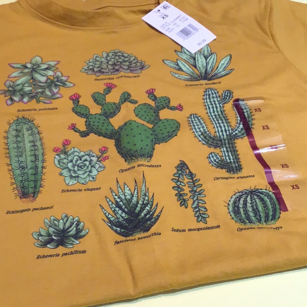 Fifth Sun Succulent Design T-shirt